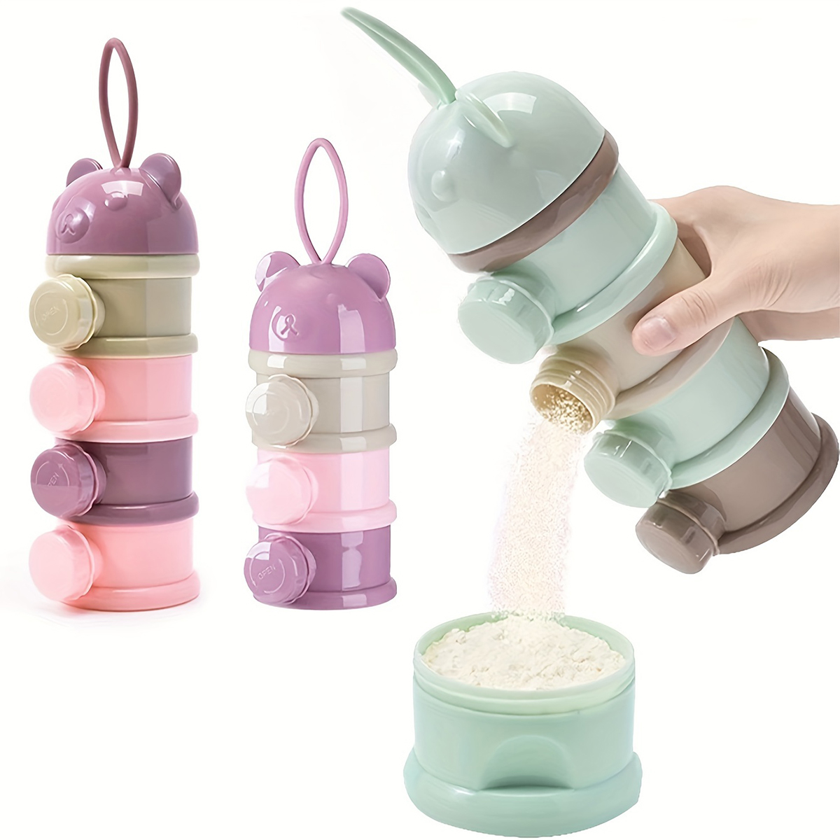 Baby Food Organizer - Large Capacity Baby Milk Powder Container