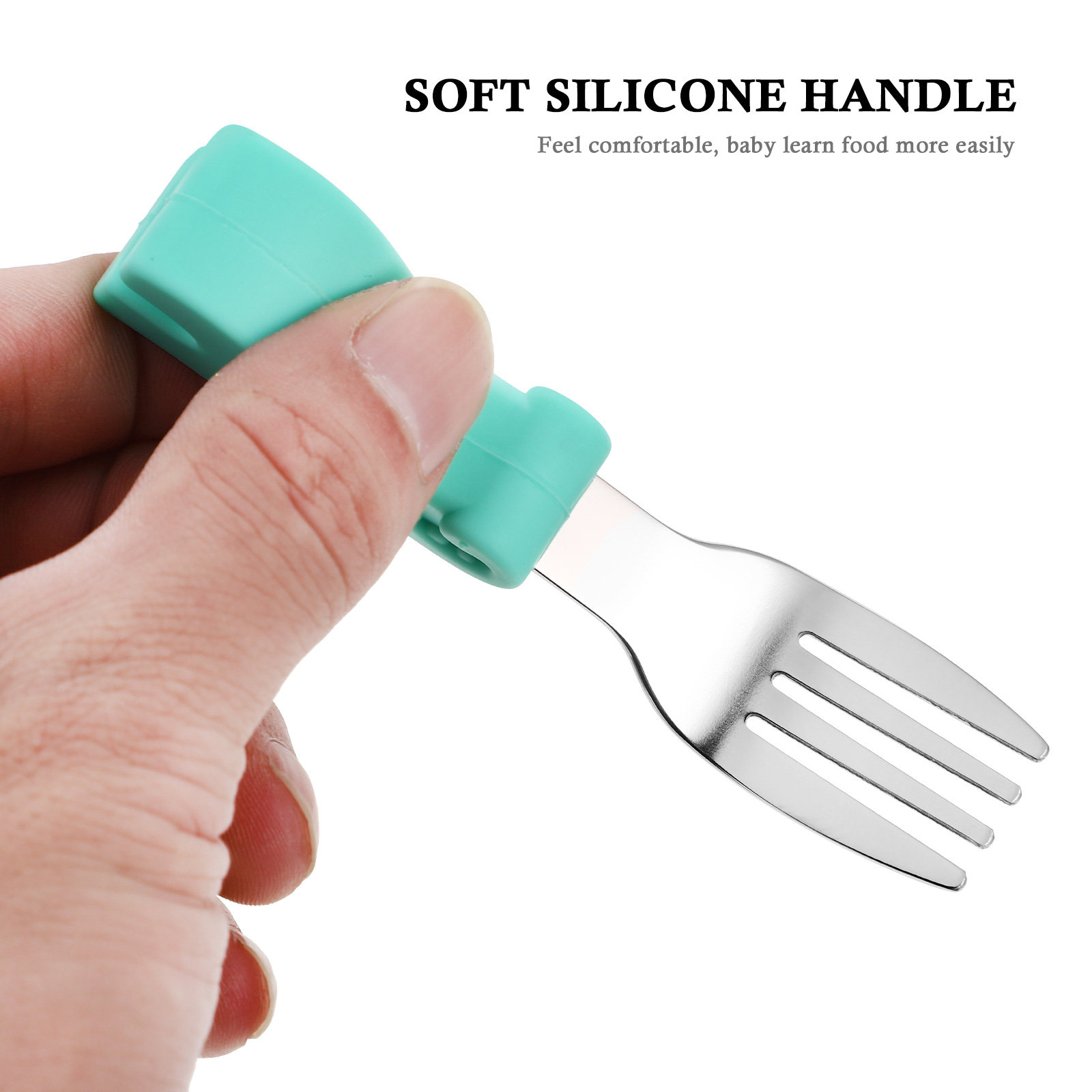 Baby Food Utensils Set - Stainless Steel Baby Fork and Spoon