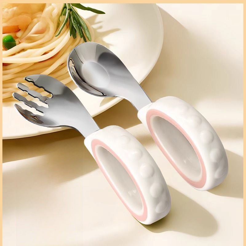 Baby Food Utensils Set - Stainless Steel Baby Fork And Spoon