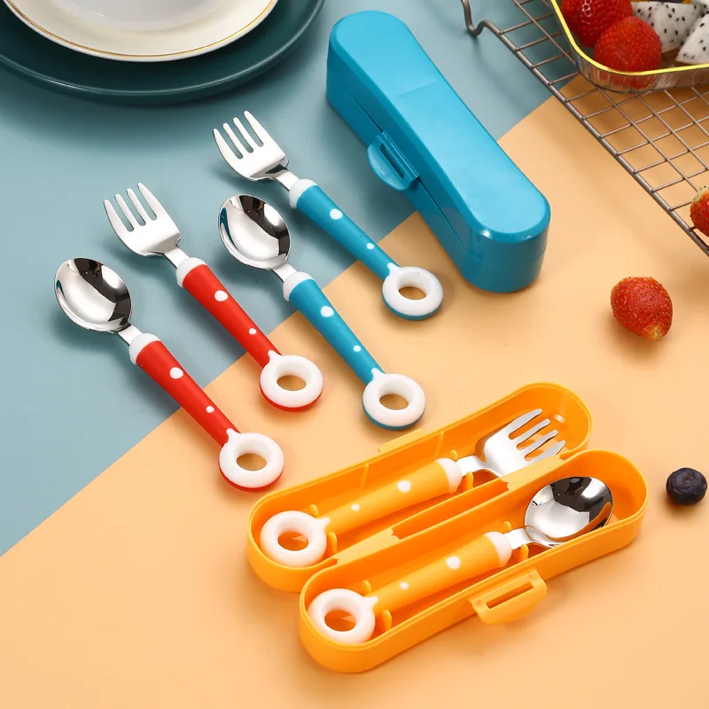 Children Utensil Cute Circle C - Baby Food Utensils Set ulasan dan harga