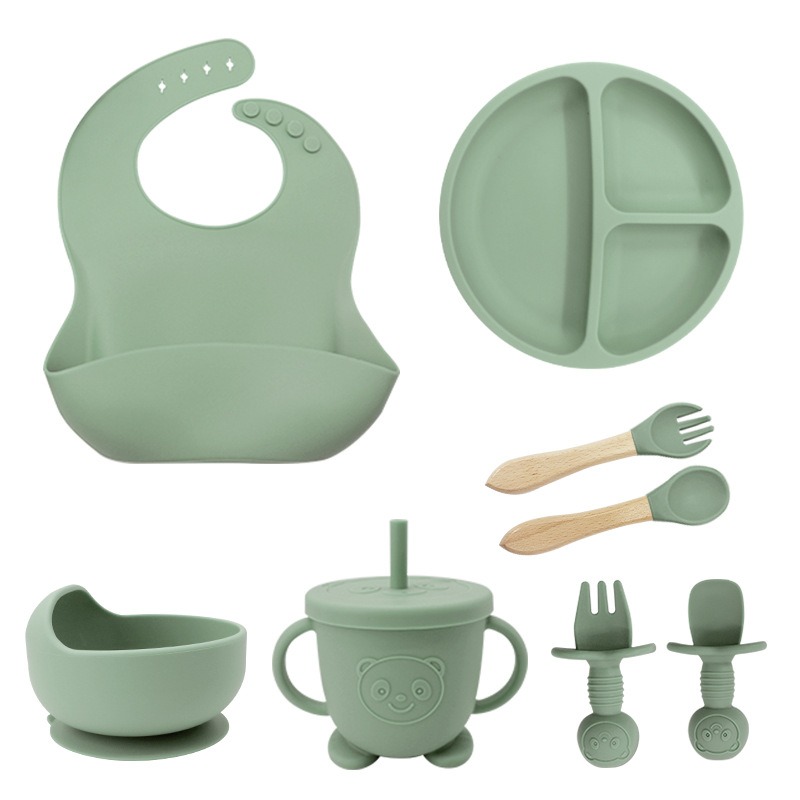 Baby Feeding Spoon Set 8 Pcs F - Baby Food Utensils Set ulasan dan harga
