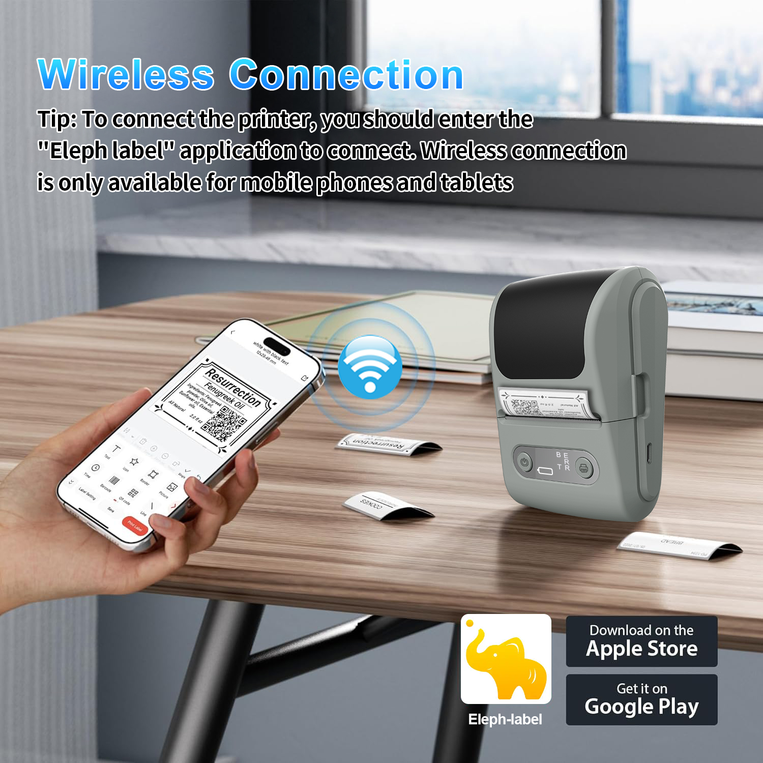 Wireless thermal label printer - Baby Food Label ulasan dan harga