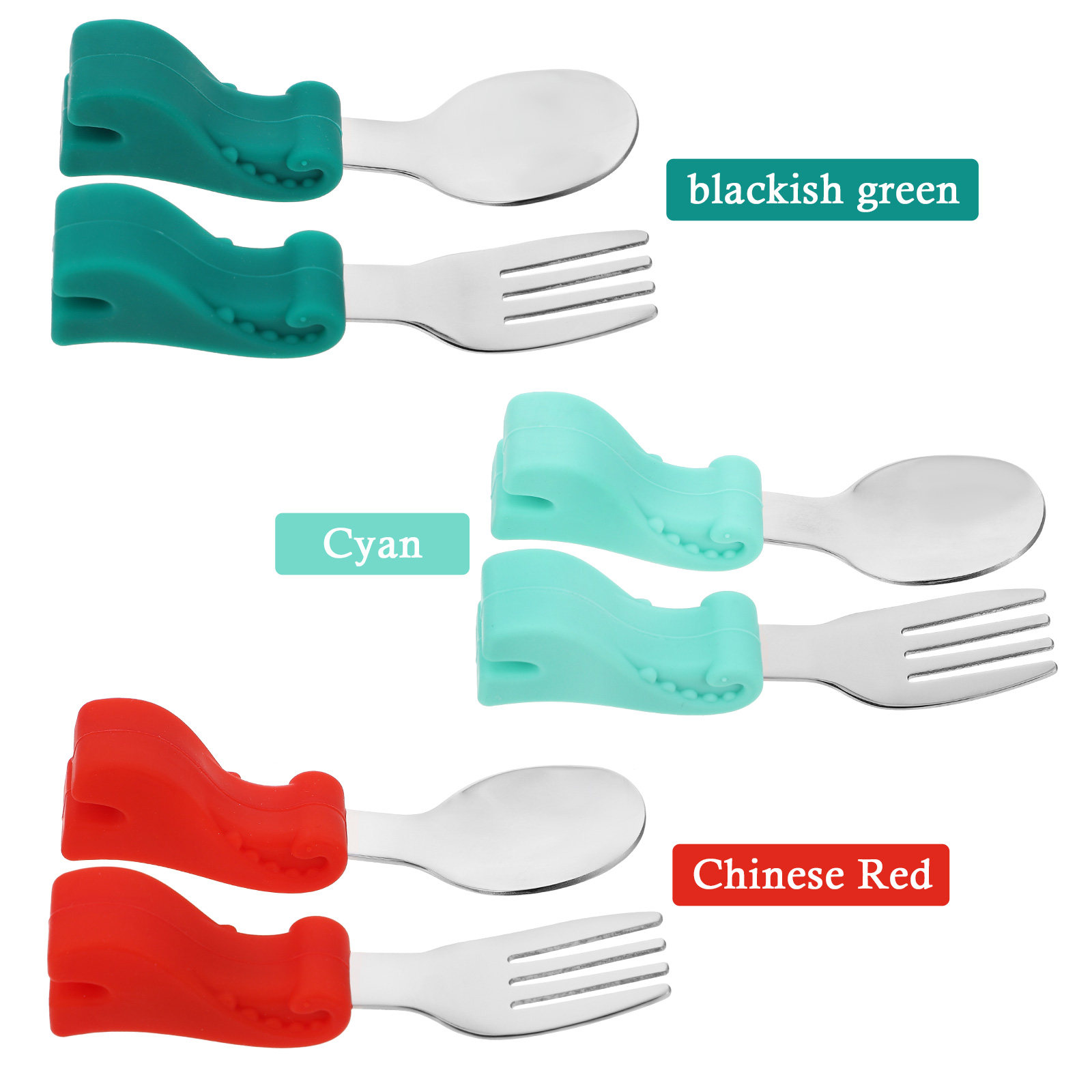 Stainless Steel Baby Fork and  - Baby Food Utensils Set ulasan dan harga