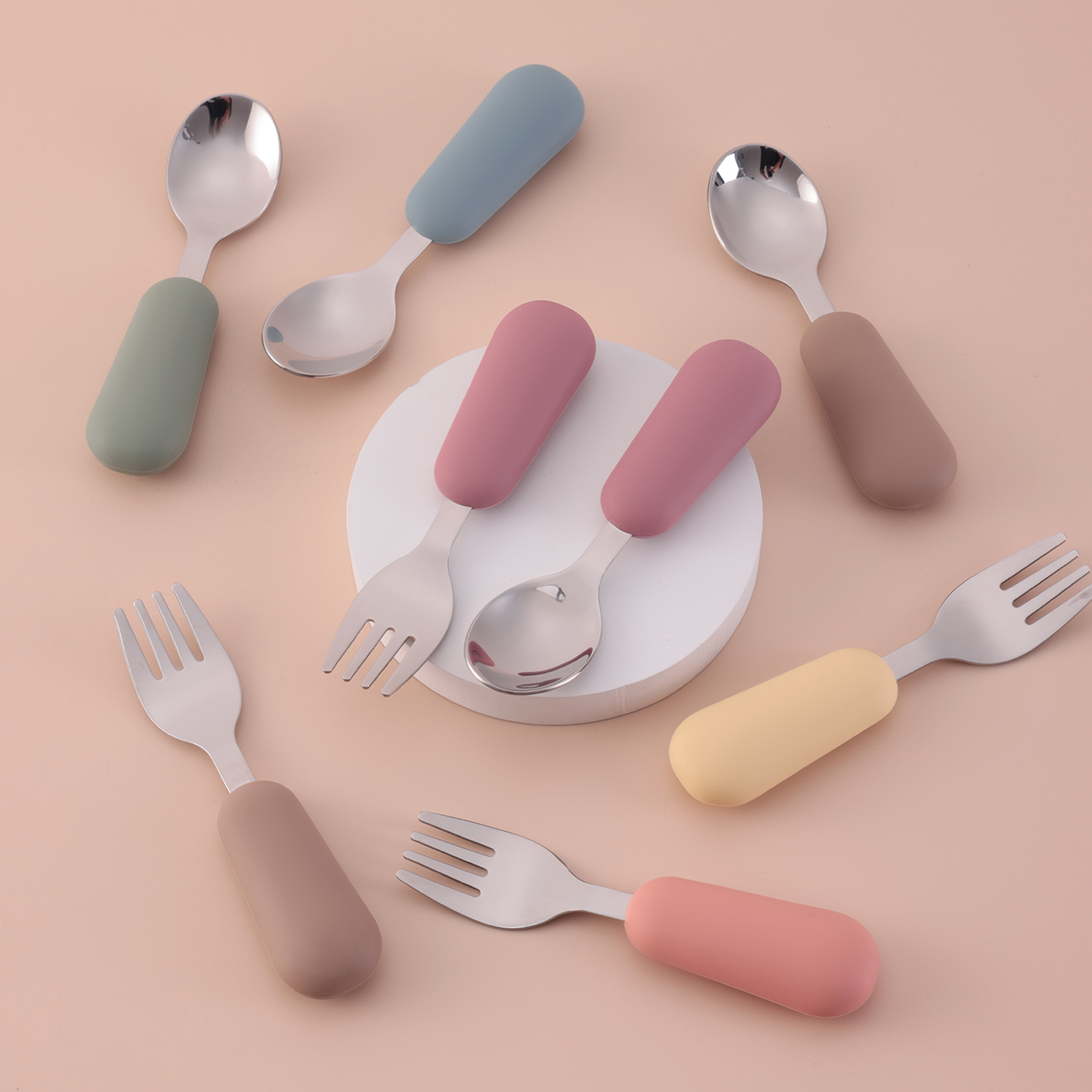 Color Kids 2PCS Stainless Stee - Baby Food Utensils Set ulasan dan harga