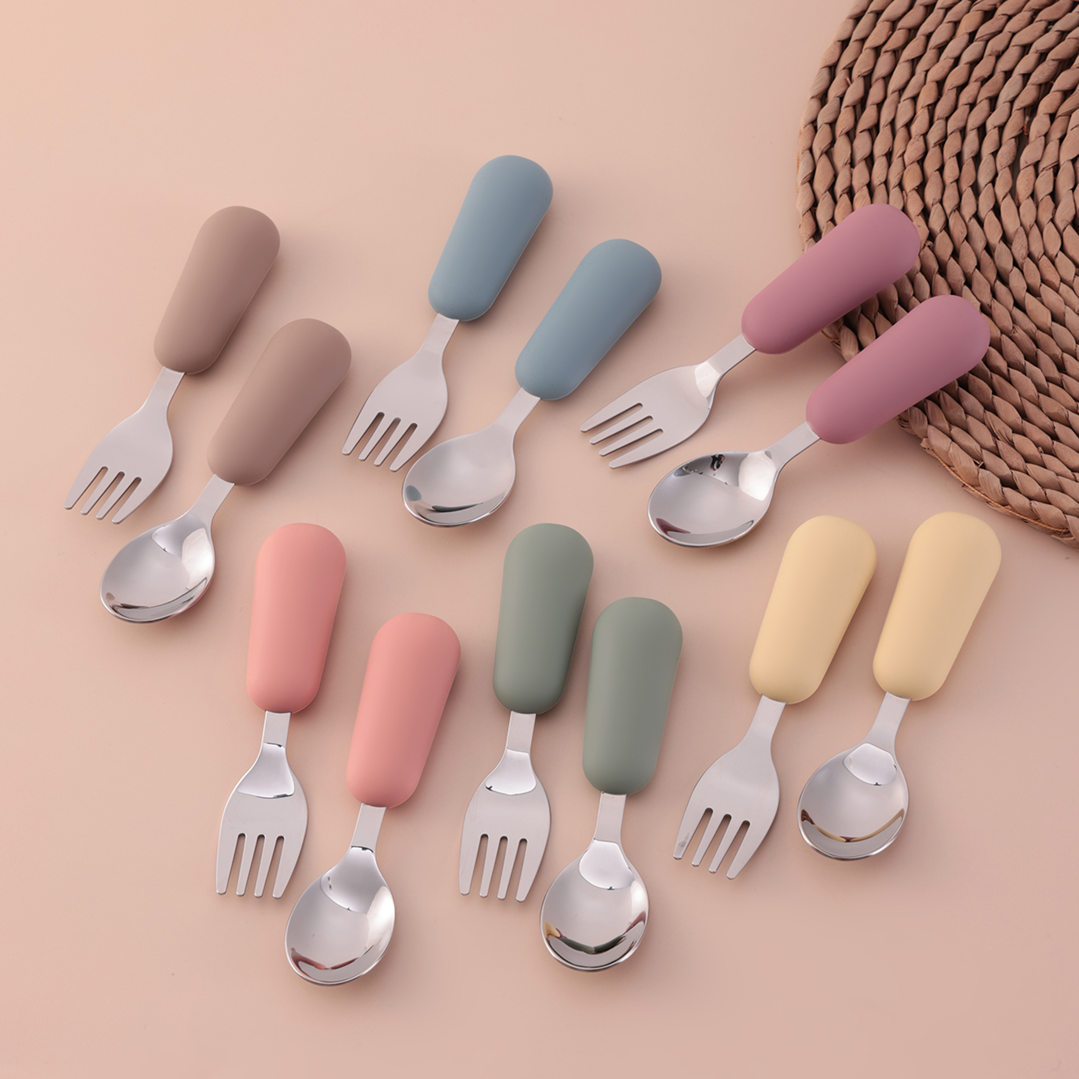 Color Kids 2PCS Stainless Stee - Baby Food Utensils Set ulasan dan harga