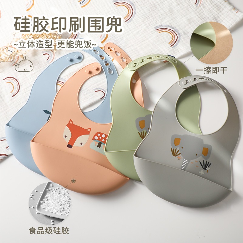Baby Silicone Bib and Utensil  - Baby Food Utensils Set ulasan dan harga