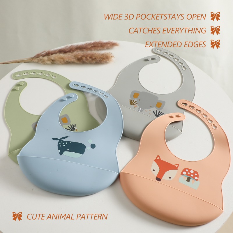 Baby Silicone Bib and Utensil  - Baby Food Utensils Set ulasan dan harga