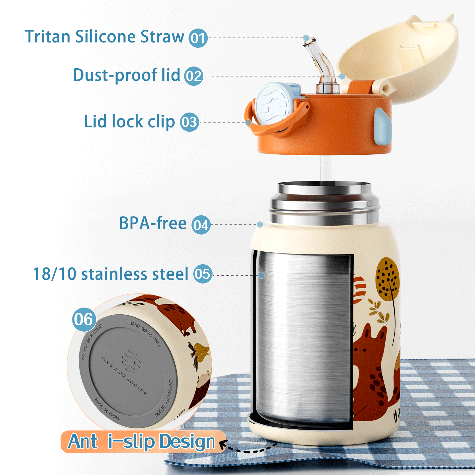 Fjbottle 400ml Kids Water Bott - Baby Food Thermos ulasan dan harga