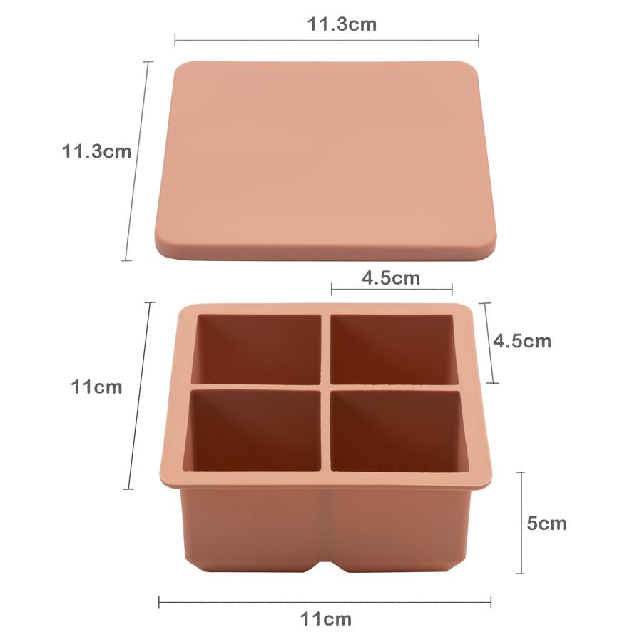 Food Grade Soft Silicone Squar - Baby Food Organizer ulasan dan harga