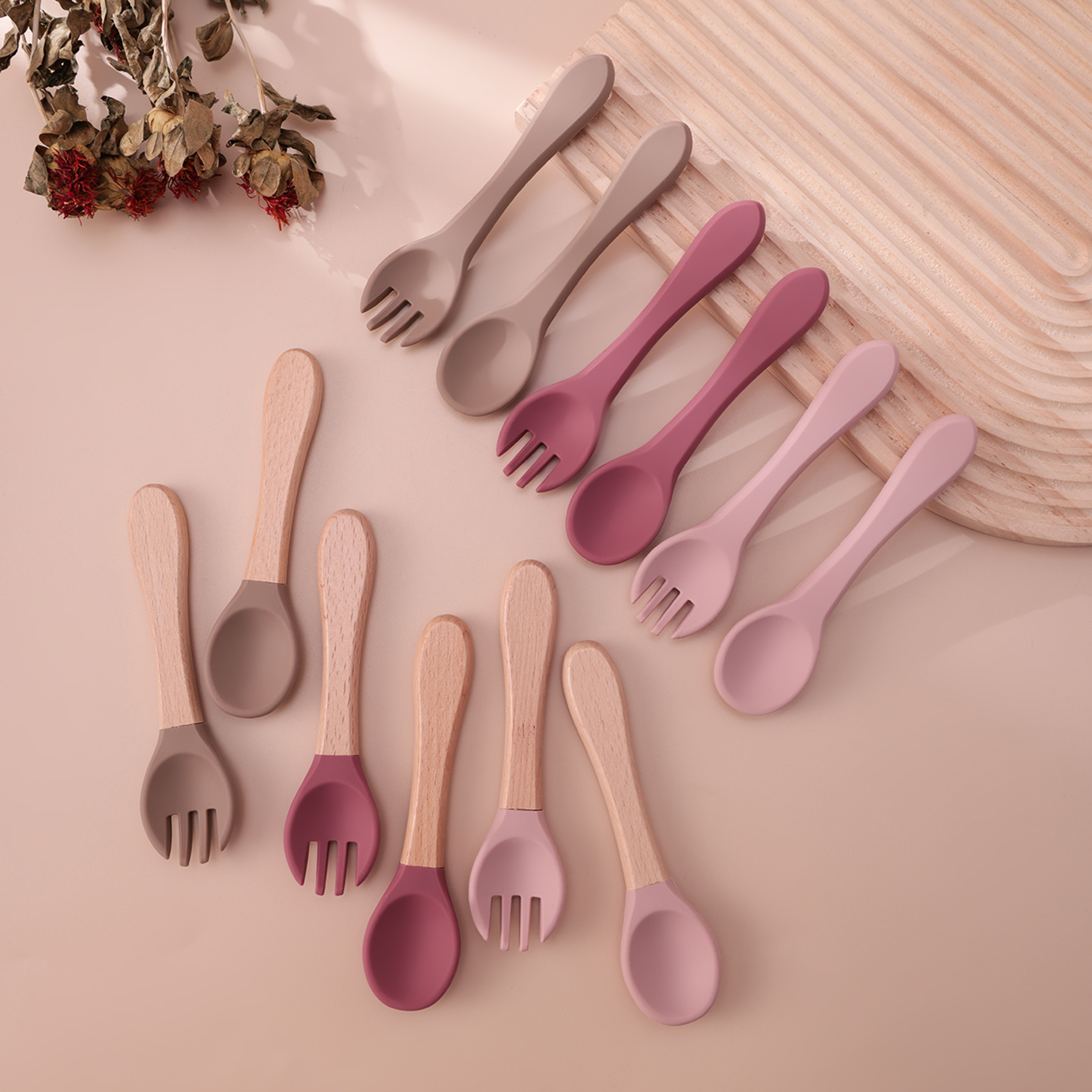 Color Kids 4PCS Silicone Baby  - Baby Food Utensils Set ulasan dan harga