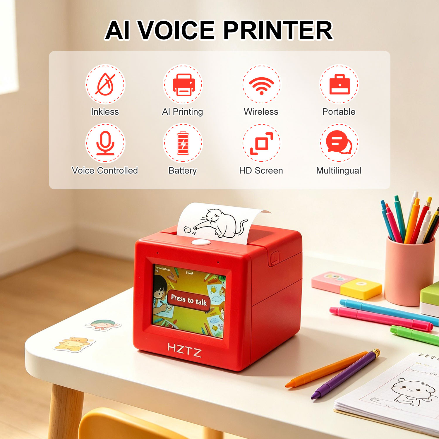 Smart Portable Printer, AI Voi - Baby Food Label ulasan dan harga