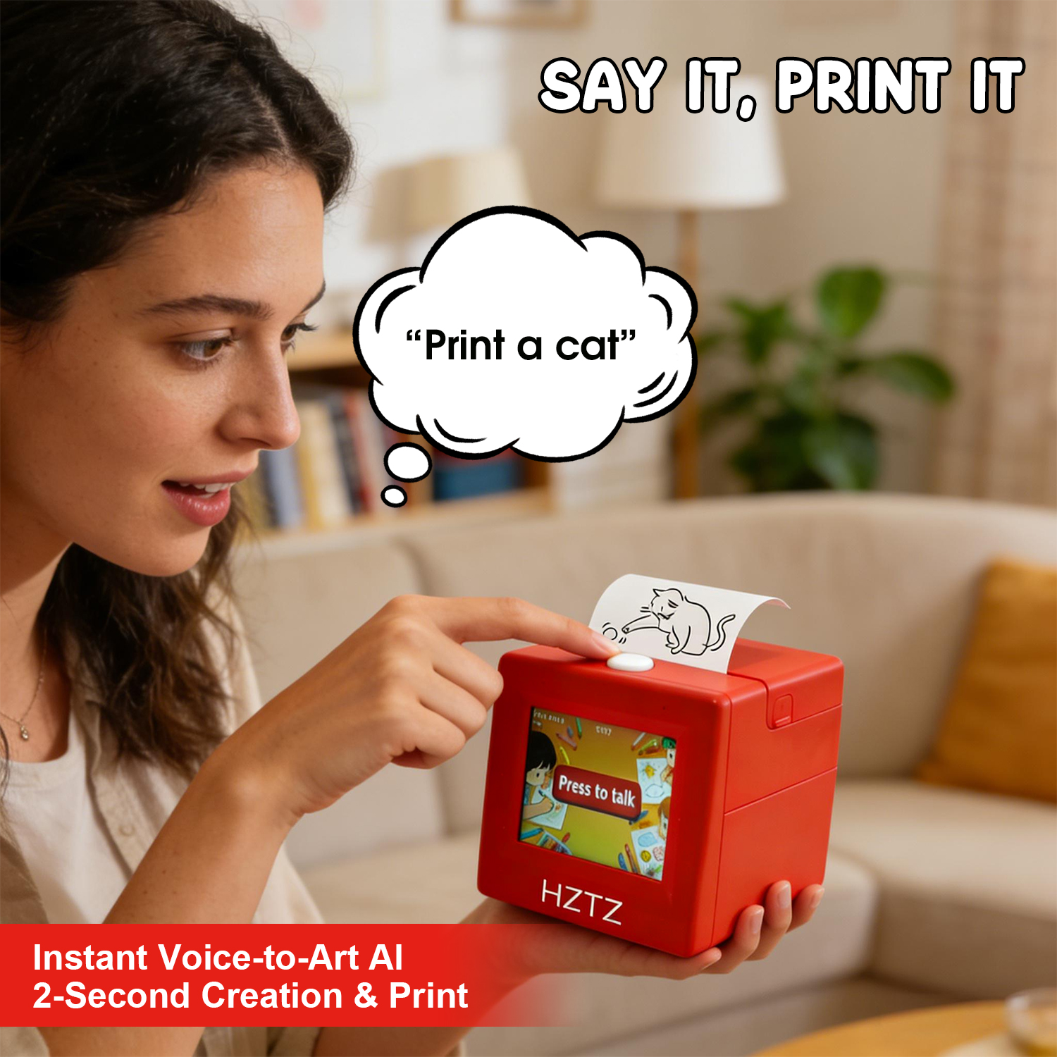 Smart Portable Printer, AI Voi - Baby Food Label ulasan dan harga