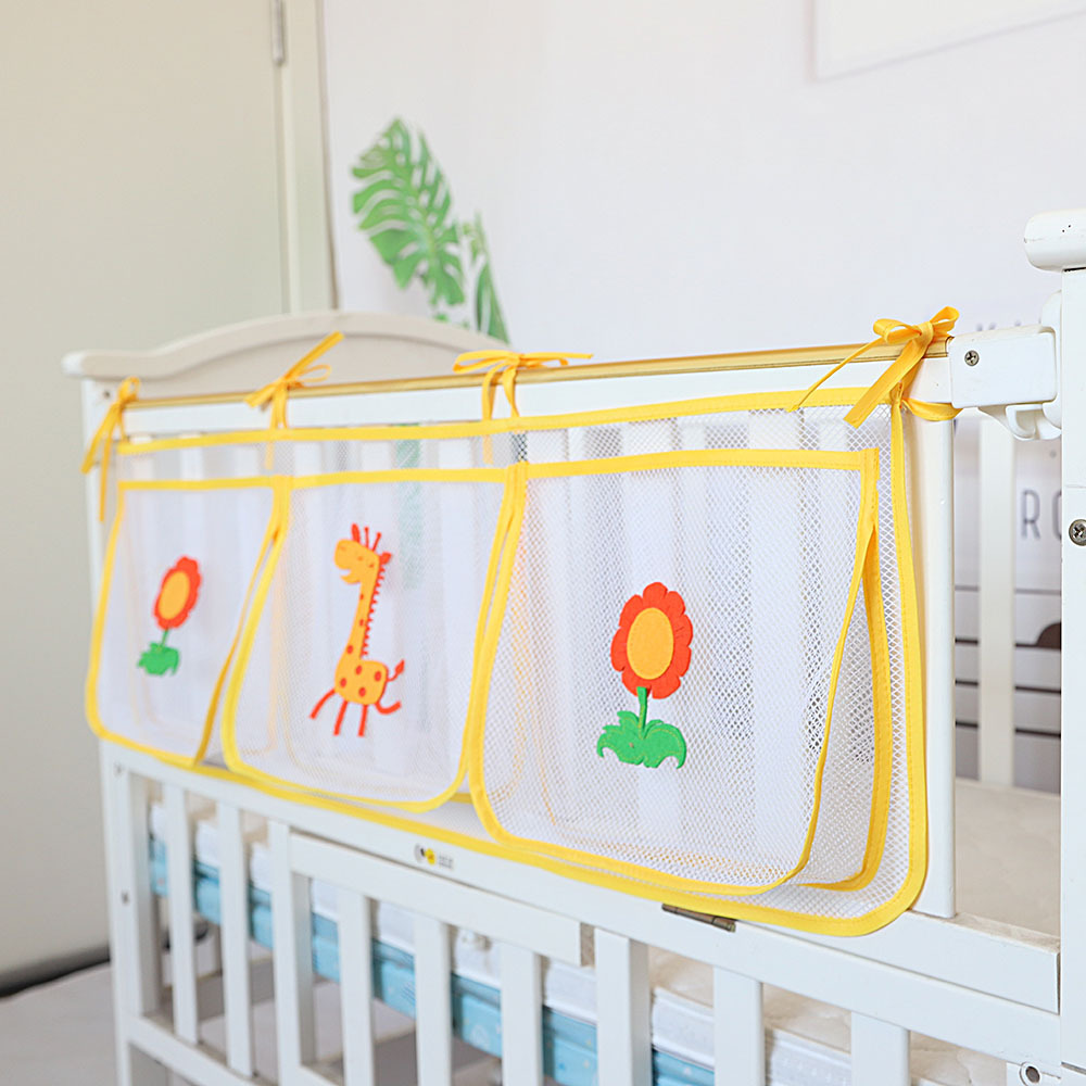 Cartoon Crib Storage Bag 3grid - Baby Food Organizer ulasan dan harga