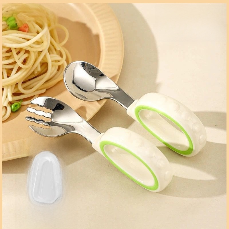Stainless Steel Baby Fork And  - Baby Food Utensils Set ulasan dan harga