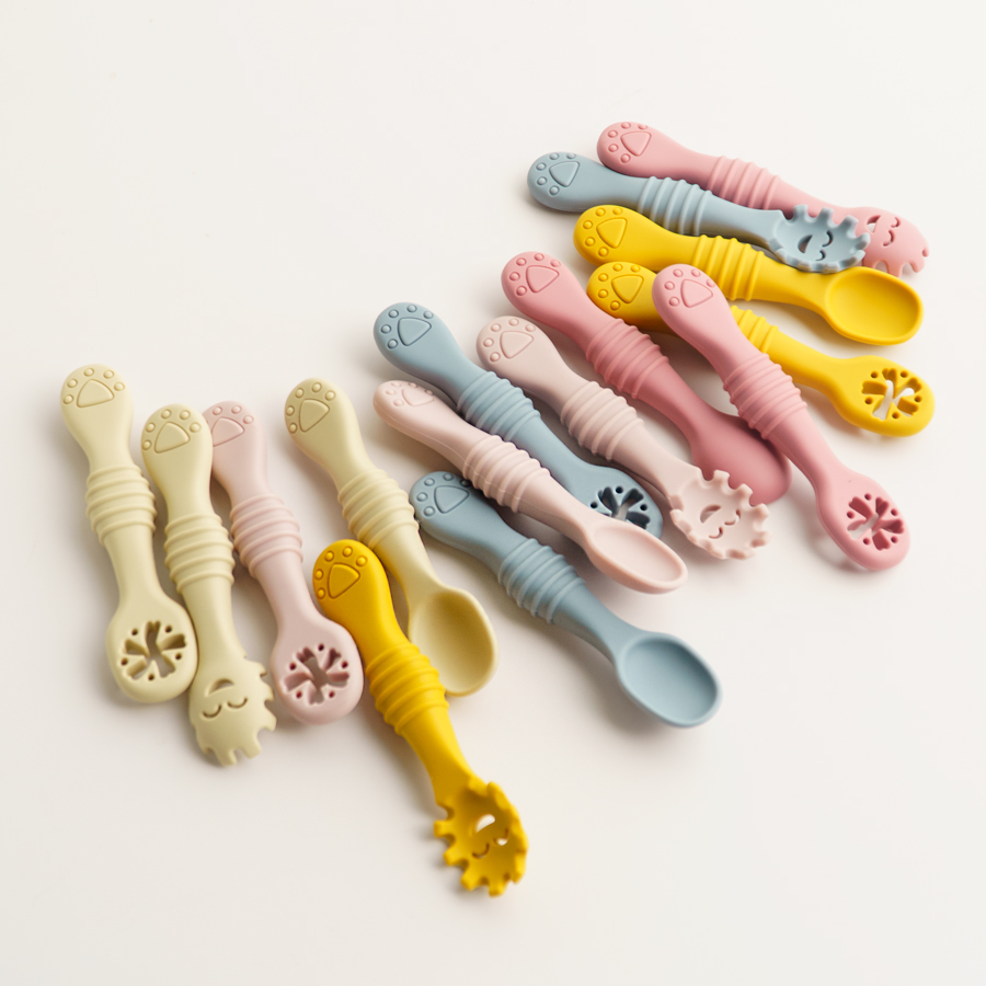 New Mother-kids 3PCS Baby Sili - Baby Food Utensils Set ulasan dan harga