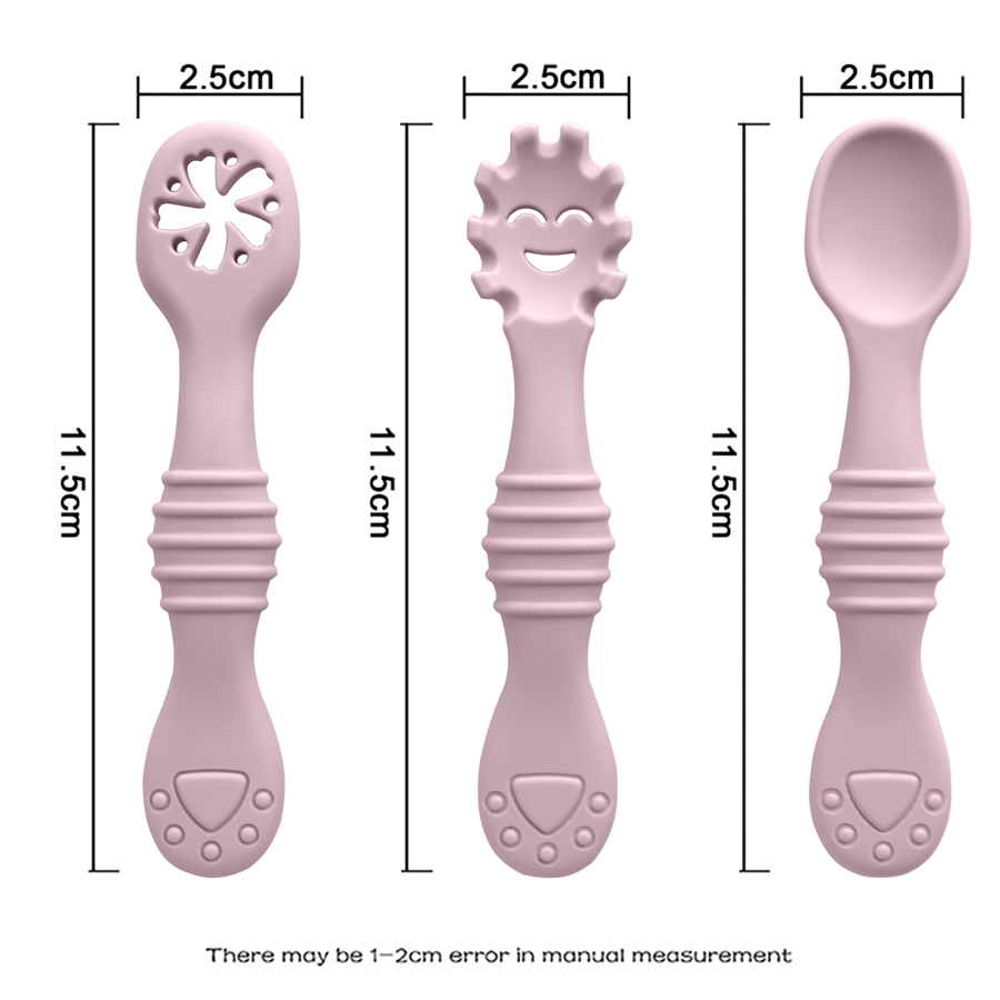 New Mother-kids 3PCS Baby Sili - Baby Food Utensils Set ulasan dan harga