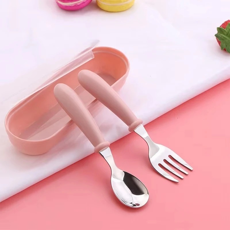 Stainless Steel Baby Gadgets T - Baby Food Utensils Set ulasan dan harga