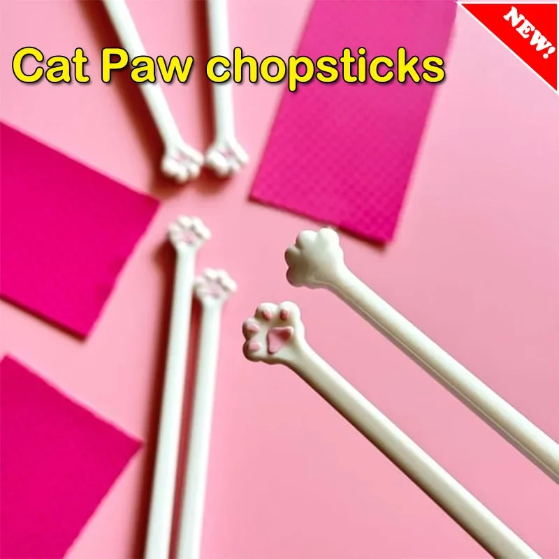 1 Pair Cat Paw Chopsticks Reus - Baby Food Japanese ulasan dan harga
