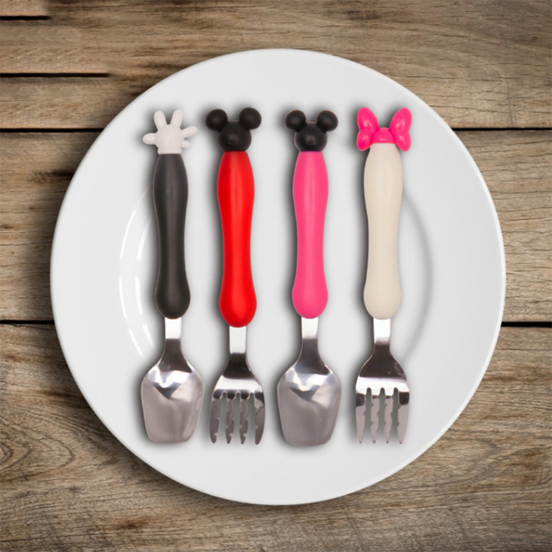 Cartoon Mickey Children Spoon  - Baby Food Utensils Set ulasan dan harga